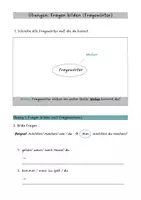 Vorschau - Arbeitsblätter - DaZ Fragen bilden - Fragewörter - W-Fragen - Deckblatt