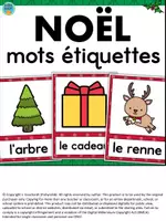 Aperçu - Affichage - Noël - 32 mots étiquettes - des tâches d'écriture - Page 1