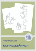 Vorschau - Arbeitsblätter - Ausmalbilder Weihnachten // Schneemänner - Deckblatt