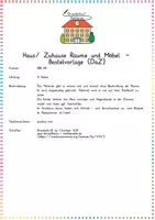 Vorschau - Arbeitsblätter - Haus / Räume & Möbel: Bastelvorlage (Wortschatz) - DaZ / Sachunterricht - Kl. 2/3 - Seite 1