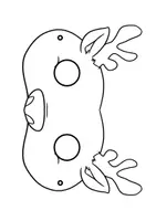 Vorschau - Mal- und Bastelvorlagen - Winter - Weihnachten: Rentiermaske ( Rudolf ) gestalten - Seite 1