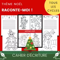 Aperçu - Feuilles d'exercices - Cahier Écriture Histoire Coloriage Noël - Page de couverture