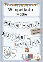 Vorschau - Poster - Wimpelkette - Mathe (für die Themenwand) - Deckblatt