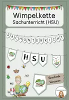 Vorschau - Poster - Wimpelkette - Sachunterricht / HSU (für die Themenwand) - Deckblatt