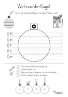 Vorschau - Arbeitsblätter - Weihnachtskugeln - Schreib- und Bastelanleitung - Seite 3
