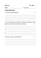 Vorschau - Test - Klassenarbeit Ethik Jg. 7 / Auf dem Weg zum ich - Deckblatt