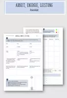 Vorschau - Arbeitsblätter - Arbeit, Energie, Leistung: Arbeitsblatt - Deckblatt