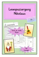 Vorschau - Arbeitsblätter - Lesespaziergang Nikolaus - Deckblatt