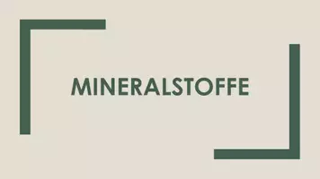Vorschau - Präsentationen/Tafelbilder - Mineralstoffe (Präsentation und H5P) - Deckblatt