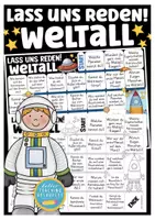 Vorschau - Stationenlernen - Weltall im Sachunterricht Lass uns reden! Spiel - Deckblatt