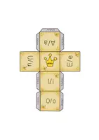 Vorschau - Mal- und Bastelvorlagen - Würfel Spiel - Silben lesen - Anlaute - Mengen erfassen - - Seite 2