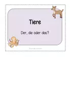 Vorschau - Arbeitsblätter - Klettmappe: Artikel zuordnen - Tiere - Seite 1