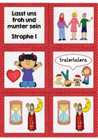 Vorschau - Arbeitsblätter - Liederarbeitung mit Leporello: Lasst uns froh und munter sein - Seite 2