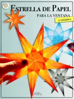 Vista previa - Manualidades / Dibujos para colorear - ESTRELLA de papel para la ventana (estrella navideña) - 2 variantes (Navidad) - Portada