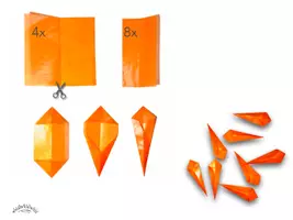 Vista previa - Manualidades / Dibujos para colorear - ESTRELLA de papel para la ventana (estrella navideña) - 2 variantes (Navidad) - página 3