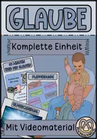Vorschau - Unterrichtsreihen - Thema Glaube - Komplette Einheit für den Ethikunterricht - Deckblatt