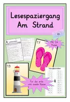 Vorschau - Stundenentwürfe - Lesen : Lesespaziergang am Strand - Deckblatt