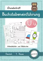 Vorschau - Arbeitsblätter - Buchstabeneinführung U Grundschrift - Deckblatt