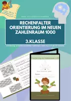 Vorschau - Arbeitsblätter - Rechenfalter A5 vierseitig im Zahlenraum 1000 - Deckblatt