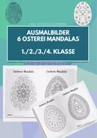 Vorschau - Mal- und Bastelvorlagen - Ostereier Ausmalbilder: 6 Mandalas in A5 Größe - Deckblatt