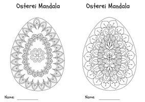 Vorschau - Mal- und Bastelvorlagen - Ostereier Ausmalbilder: 6 Mandalas in A5 Größe - Seite 3