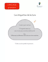 Aperçu - Feuilles d'exercices - Grammaire - Étiquettes de lecture - Page 1