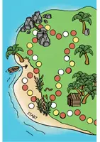 Vorschau - Spiele - Würfelspiel zum Üben des kleinen Einmaleins: Die Schatzinsel - Seite 1
