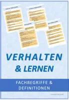 Vorschau - Arbeitsblätter - Biologie: Verhaltenslehre - Fachbegriffe - Deckblatt