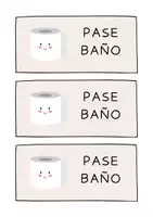Vista previa - Tarjetas / Manipulativos - Pase para ir al baño - Portada