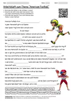 Vorschau - Arbeitsblätter - Arbeitsblatt "American Football" + Onlineübung & MP3 + Mindmap + Infografik - Deckblatt