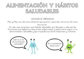 Vista previa - Hojas de trabajo - Alimentación y hábitos saludables - Portada