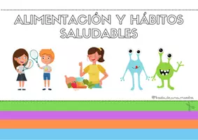 Vista previa - Hojas de trabajo - Alimentación y hábitos saludables - página 1