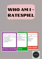 Vorschau - Spiele - "Who am I" Ratespiel Übung zu relative clauses - Deckblatt