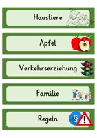 Vorschau - Anderer Materialtyp - Sachunterricht - Ordnung - Maxiboxbeschriftung - Seite 1
