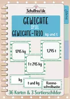 Vorschau - Spiele - Gewichte Größen: Spiel Gewichte-Trio: Kilogramm und Tonne - Deckblatt