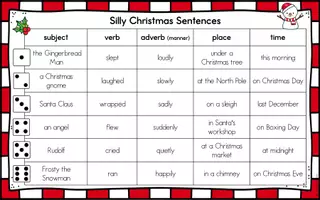 Vorschau - Arbeitsblätter - Silly Christmas Sentences - Seite 1