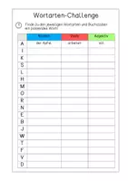 Vorschau - Arbeitsblätter - Wortarten Challenge / Wortschatz Übung / Arbeitsblatt - Seite 2