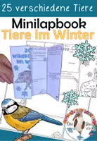 Vorschau - Stundenentwürfe - Minilapbooks / Präsentationen - Tiere im Winter - 25 verschiedene Tiere - Deckblatt