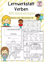 Vorschau - Arbeitsblätter - Lernwerkstatt Verben - Deckblatt