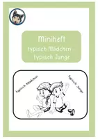 Vorschau - Arbeitsblätter - Miniheft typisch Junge typisch Mädchen - Deckblatt