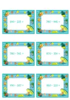 Aperçu - Apprentissages en autonomie - Math SCN cartes de calcul écrit - avec 1 zéro P3 - Page 1