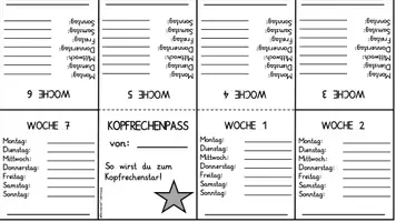 Vorschau - Aufgabenkarten - Kopfrechenpass - Mathe - Deckblatt