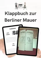 Vorschau - Mal- und Bastelvorlagen - Klappbuch zur Berliner Mauer I Chronik der Berliner Mauer - Deckblatt