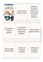 Vista previa - Unidades / Secuencias / Situaciones de Aprendizaje - la música tarjetas de conversación Español y ELE - página 1