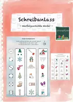 Vorschau - Arbeitsblätter - Schreibanlass: Würfelgeschichte Winter - Deckblatt