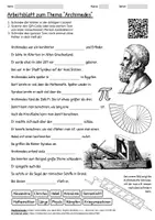 Vorschau - Arbeitsblätter - Arbeitsblatt "Archimedes" + Onlineübung & MP3 + Infografik - Deckblatt