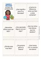 Vista previa - Unidades / Secuencias / Situaciones de Aprendizaje - suerte y felicidad tarjetas de conversación Español en la primaria y ELE - página 1