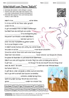 Vorschau - Arbeitsblätter - Arbeitsblatt "Ballett" + Onlineübung & MP3 + Mindmap + Infografik - Deckblatt