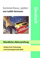 Vorschau - Test - Mündliches Abitur - Abiturprüfung Sommerhaus, später Analyse mit EHZ - Deckblatt