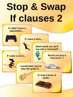 Vorschau - Stationenlernen - Stop and Swap Cards if clauses Type 2 - Deckblatt